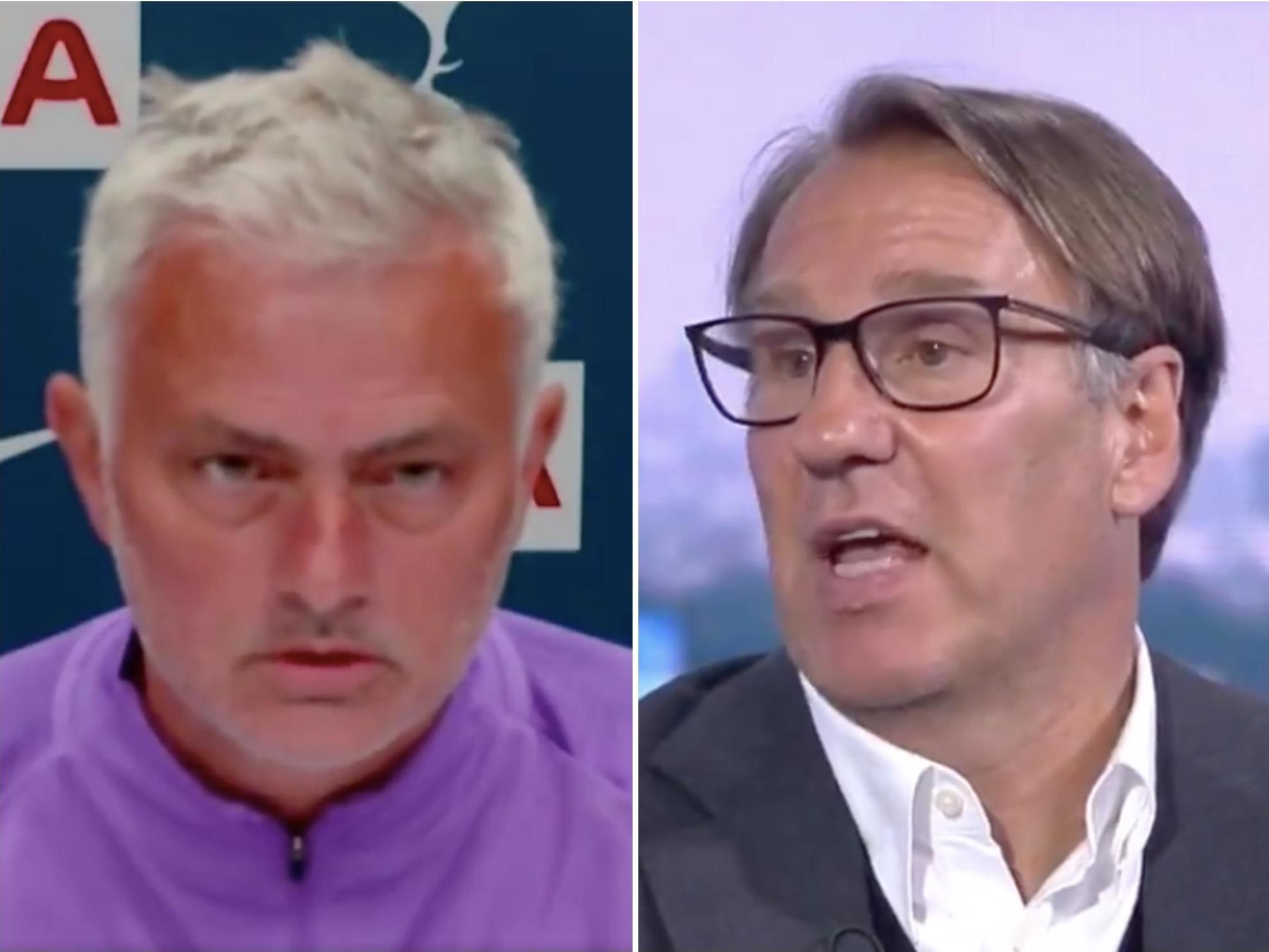 Tottenham manager Jose Mourinho and Sky Sports pundit Paul Merson