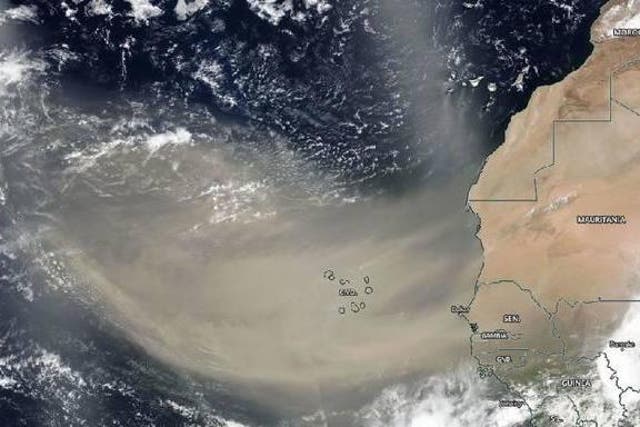 NASA-NOAA satellite captures Saharan dust cloud last week