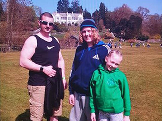 Joshua James Flynn with his son Coby-Jay Flynn and daughter Skylar Flynn