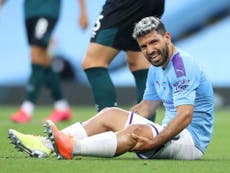 City striker Aguero could miss season with knee injury