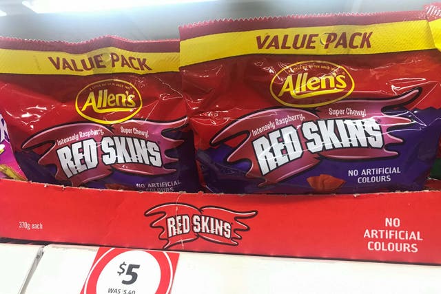Confectionery products, Red Skins by Nestle are seen in a store in Sydney, Australia