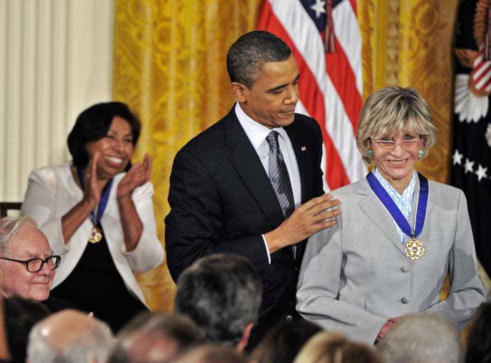 Barack Obama awards the Medal of Freedom to Jean Kennedy Smith in 2011