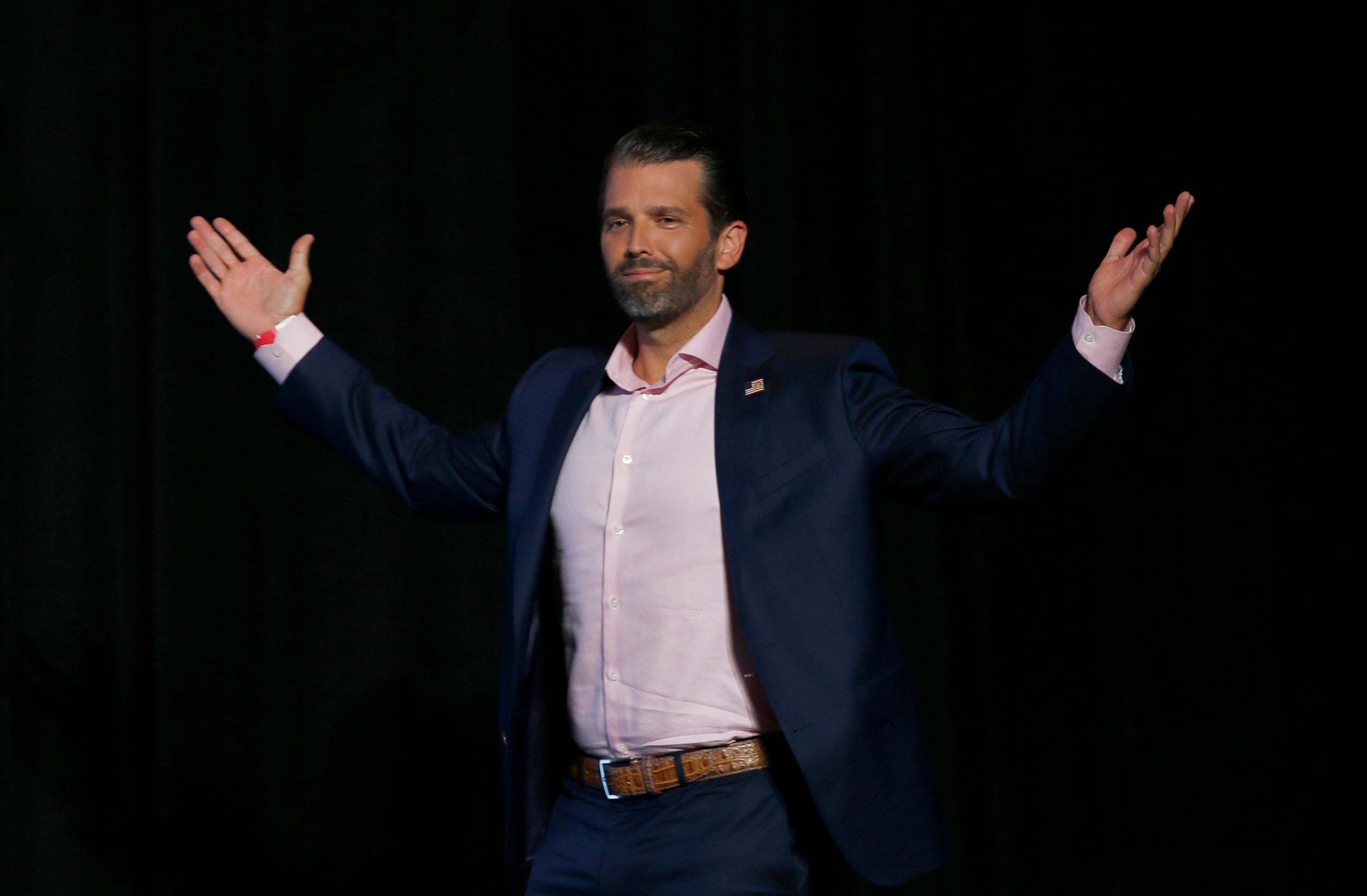 Donald Trump Jr. warms up a crowd for his father in Phoenix, Arizona