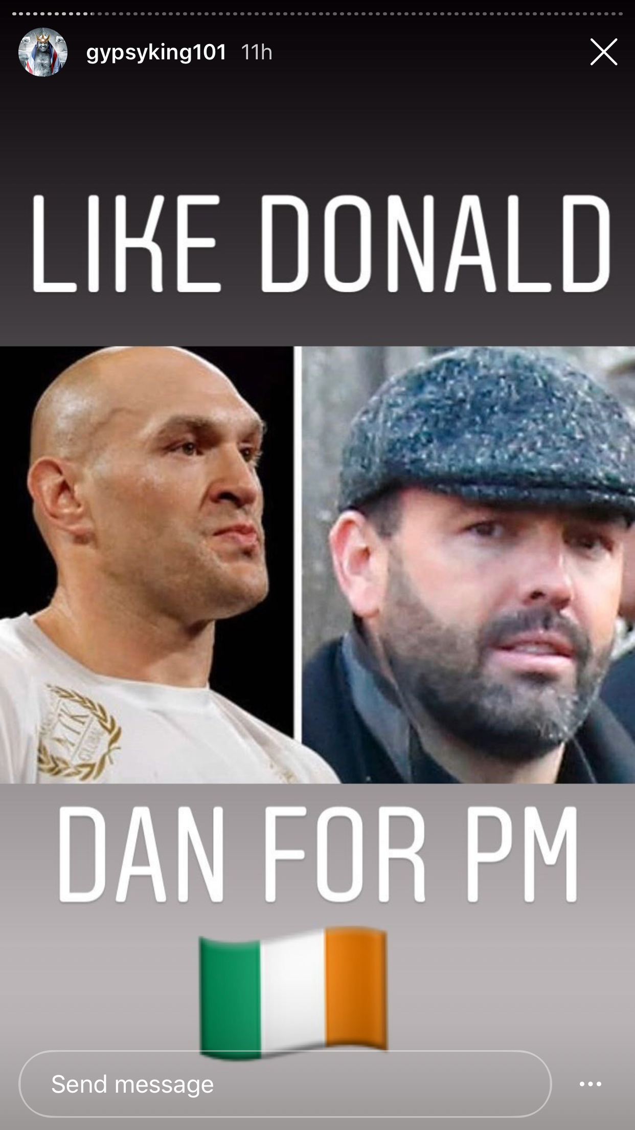 Tyson Fury endorsed Daniel Kinahan for prime minister