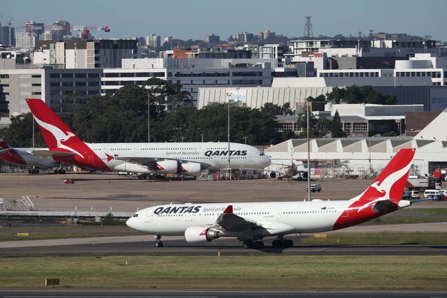 Grounded giants: all of the Qantas A380s (top plane) are in long-term storage 