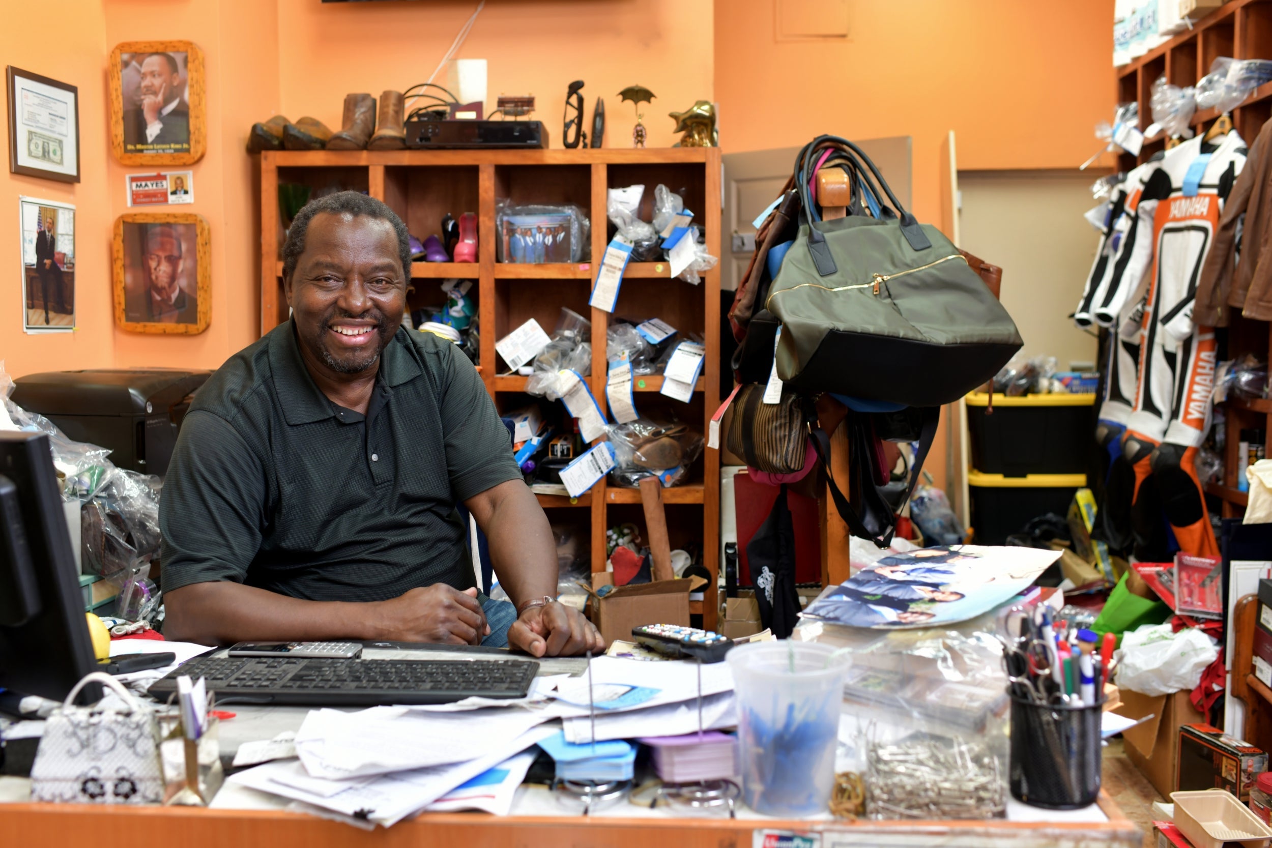 Stanley Mayes, at his shop A Divine Shine in the Washington, remembers the 1968 riots very well