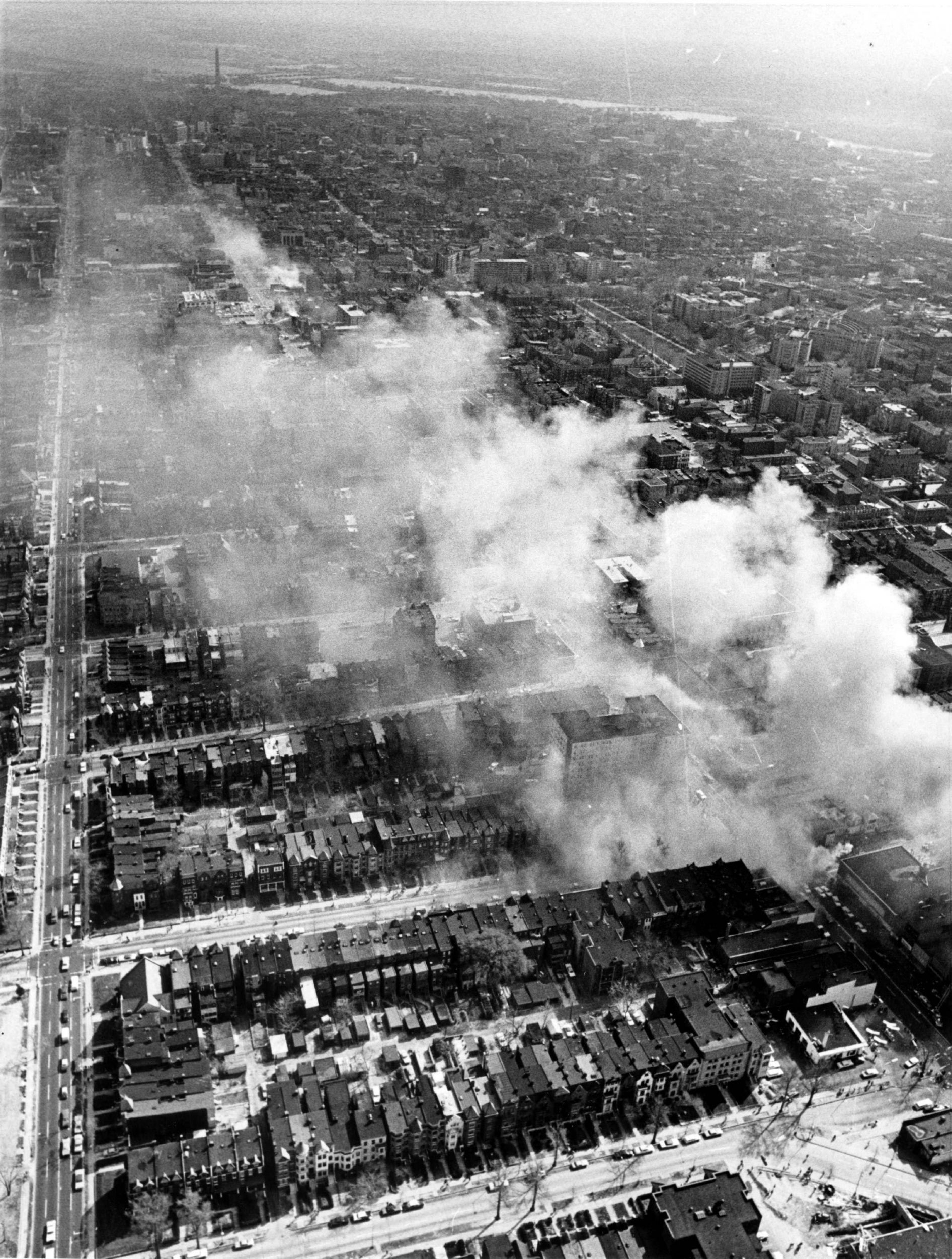 Fires across Washington on 5 April, 1968