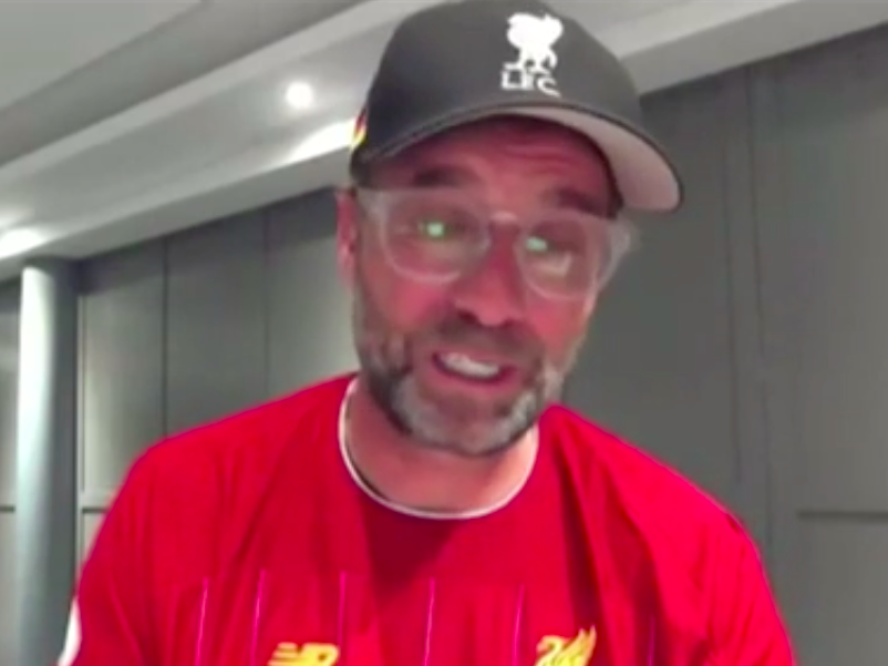 Klopp reacts on the night Liverpool clinched the title