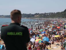 Three men stabbed at popular beach hours after major incident declared