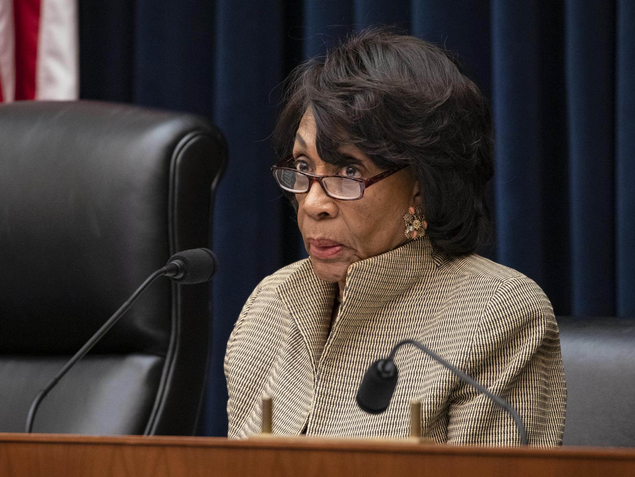 Maxine Waters questions former members of the Wells Fargo's Board of Directors Elizabeth Duke and James Quigley during a House Financial Services Committee hearing