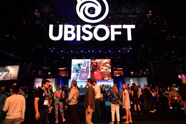 Gaming fans play Ubisoft games at the 2019 Electronic Entertainment Expo, also known as E3