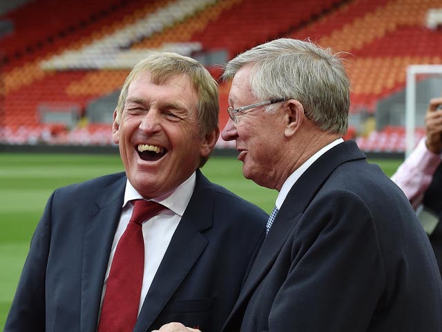 Old rivals Kenny Dalglish (left) and Alex Ferguson