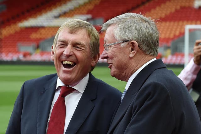 Old rivals Kenny Dalglish (left) and Alex Ferguson