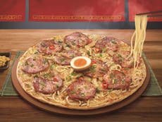 Ramen pizza unveiled at Pizza Hut in Taiwan