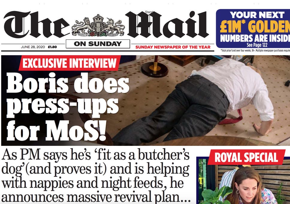 Boris Johnson sparks public horror after posing doing press-ups on ...