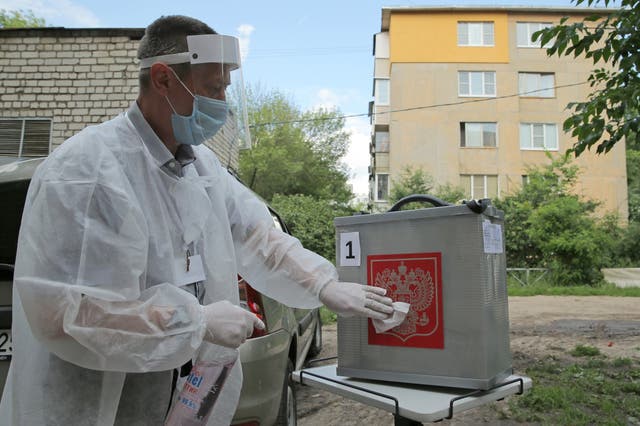 Election officials working in hazmat suits is evidence that voting isn’t safe in the middle of a pandemic