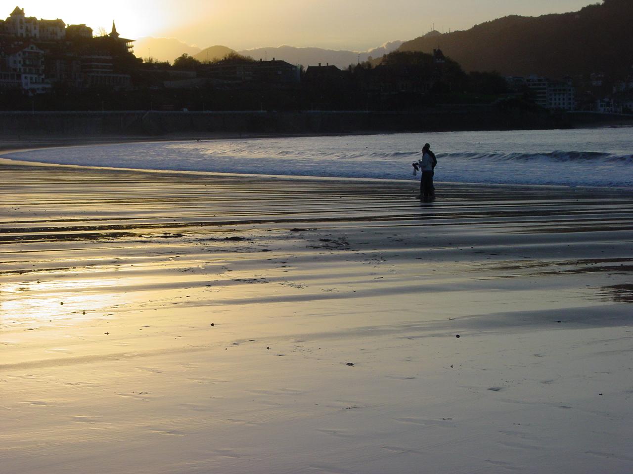 Distant dream: the beach at San Sebastian in northern Spain