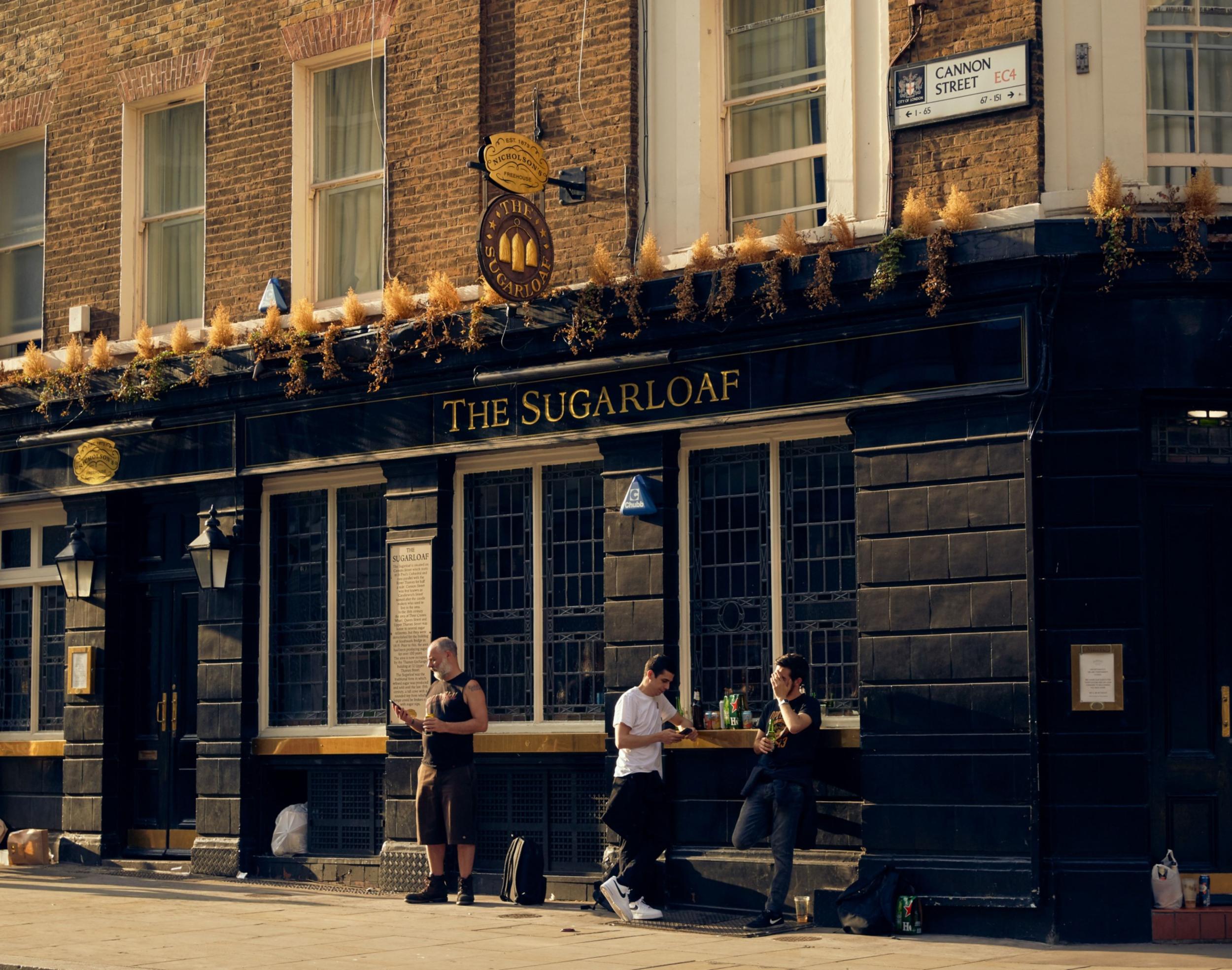 The Sugarloaf pub sits on Cannon Street in the City of London