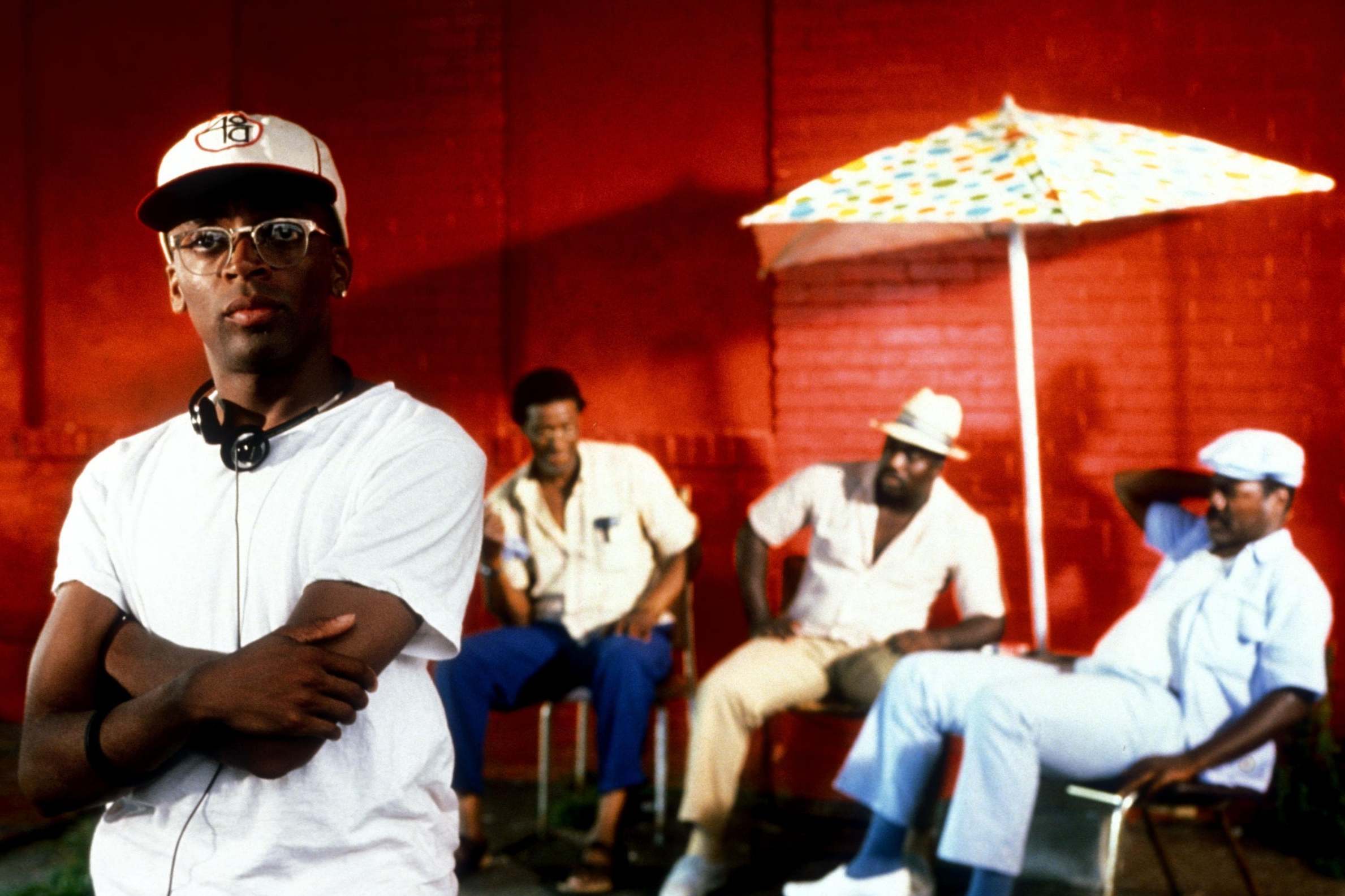 The director on the set of ‘Do the Right Thing’ in 1989