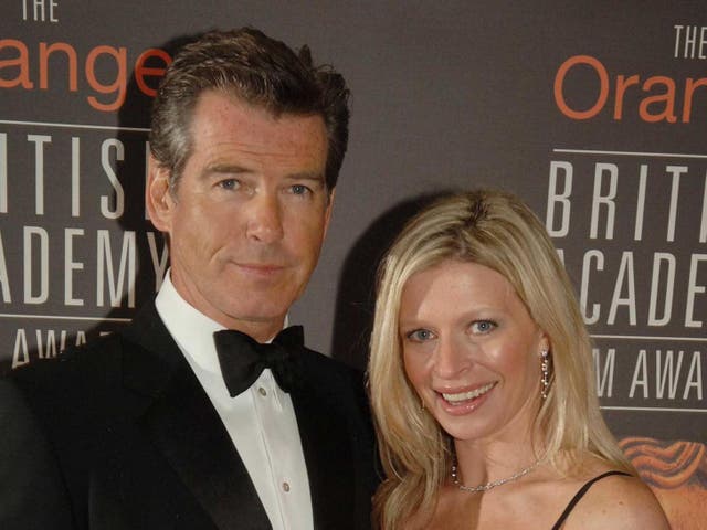 Pierce Brosnan and his daughter Charlotte at the Baftas in 2006