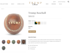 Trump company accused of dog-whistle for pricing baseball at $88