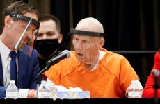Golden State killer Joseph DeAngelo says he is 'truly sorry' as he is jailed for life without parole