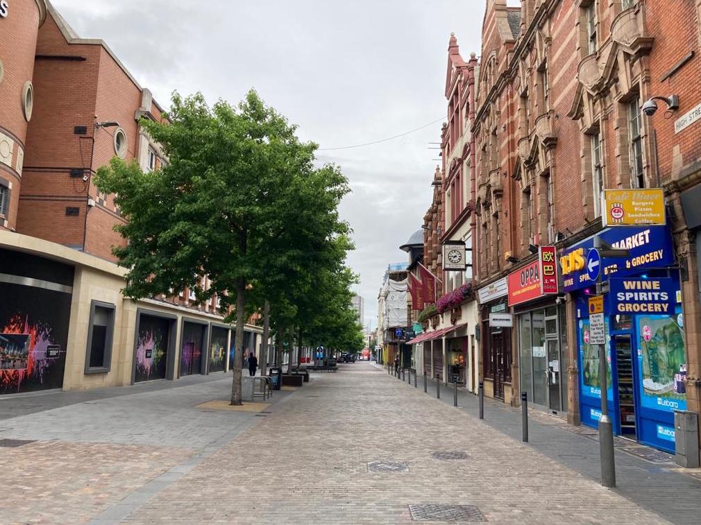 The streets of Leicester were all but deserted on Tuesday morning