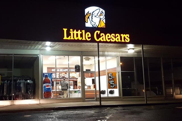 An Ohio couple discovered the symbol on the pizza they purchased (pictured is not the same Little Caesars in question)