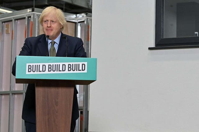 The PM delivers a speech in Dudley yesterday