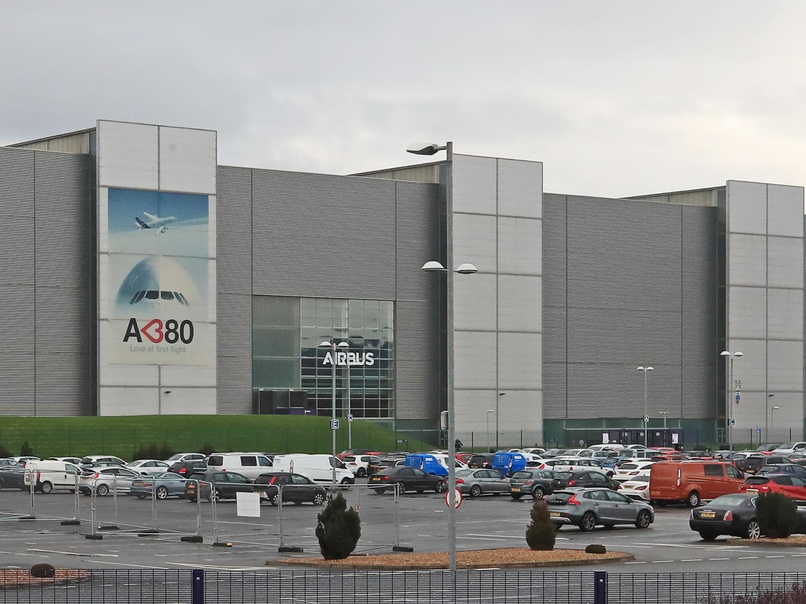 The Airbus wing assembly factory in Broughton, North Wales.