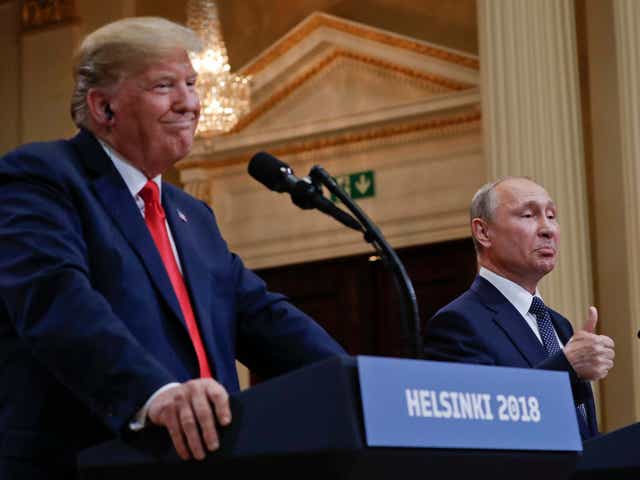 Trump and Putin in 2018