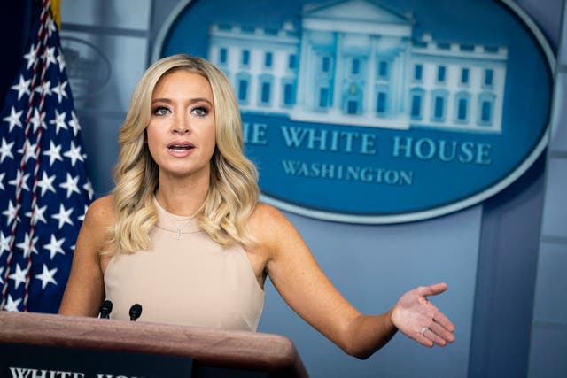 White House press secretary Kayleigh McEnany defends Donald Trump over the Russian bounty payments scandal