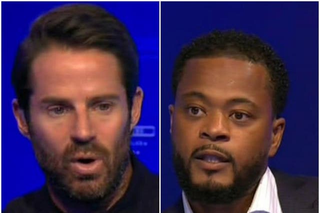 Redknapp and Evra were seen without the Black Lives Matter badges
