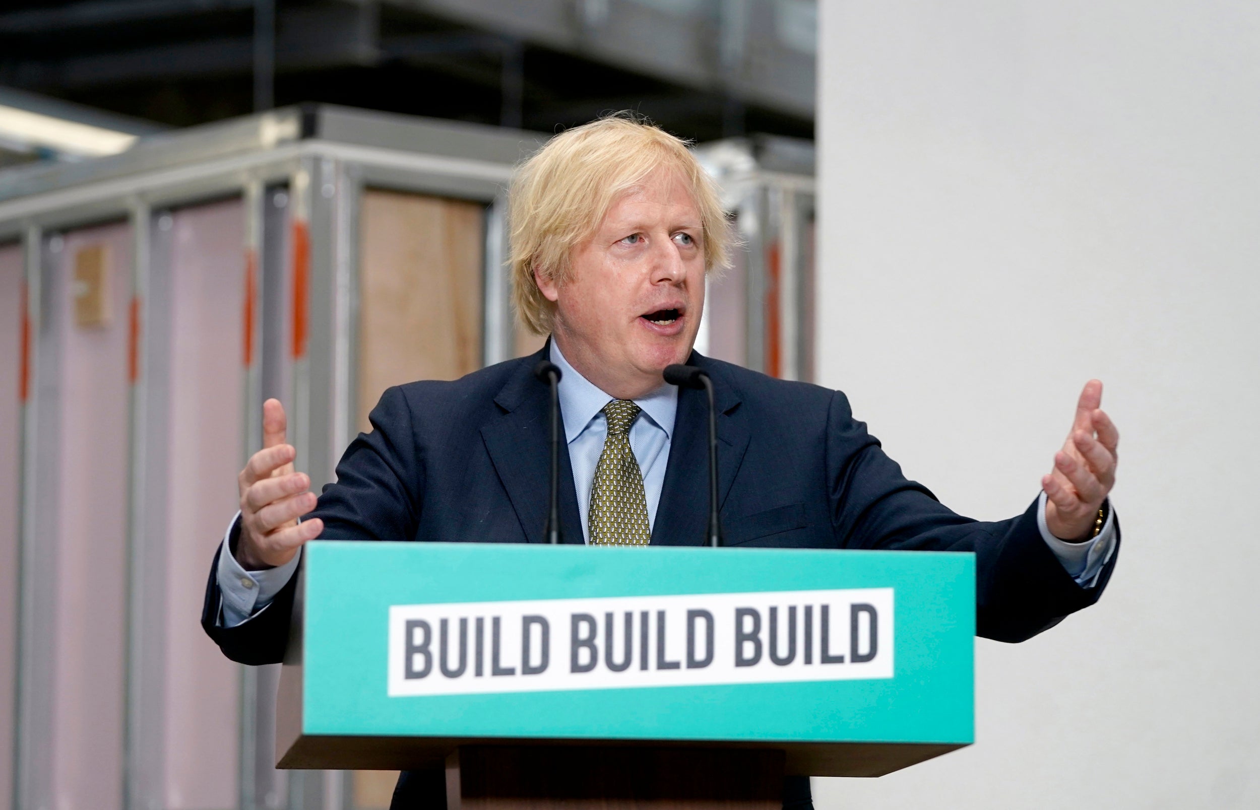 Johnson has suggested the UK will build its way out of recession