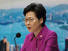 US sanctions Hong Kong chief executive for role in Beijing’s crackdown