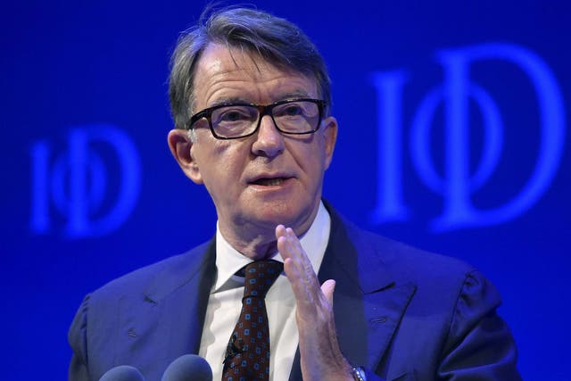 "Coming on top of the whacking businesses and jobs have had from Covid. I mean, it doesn't bear thinking about," said Lord Mandelson