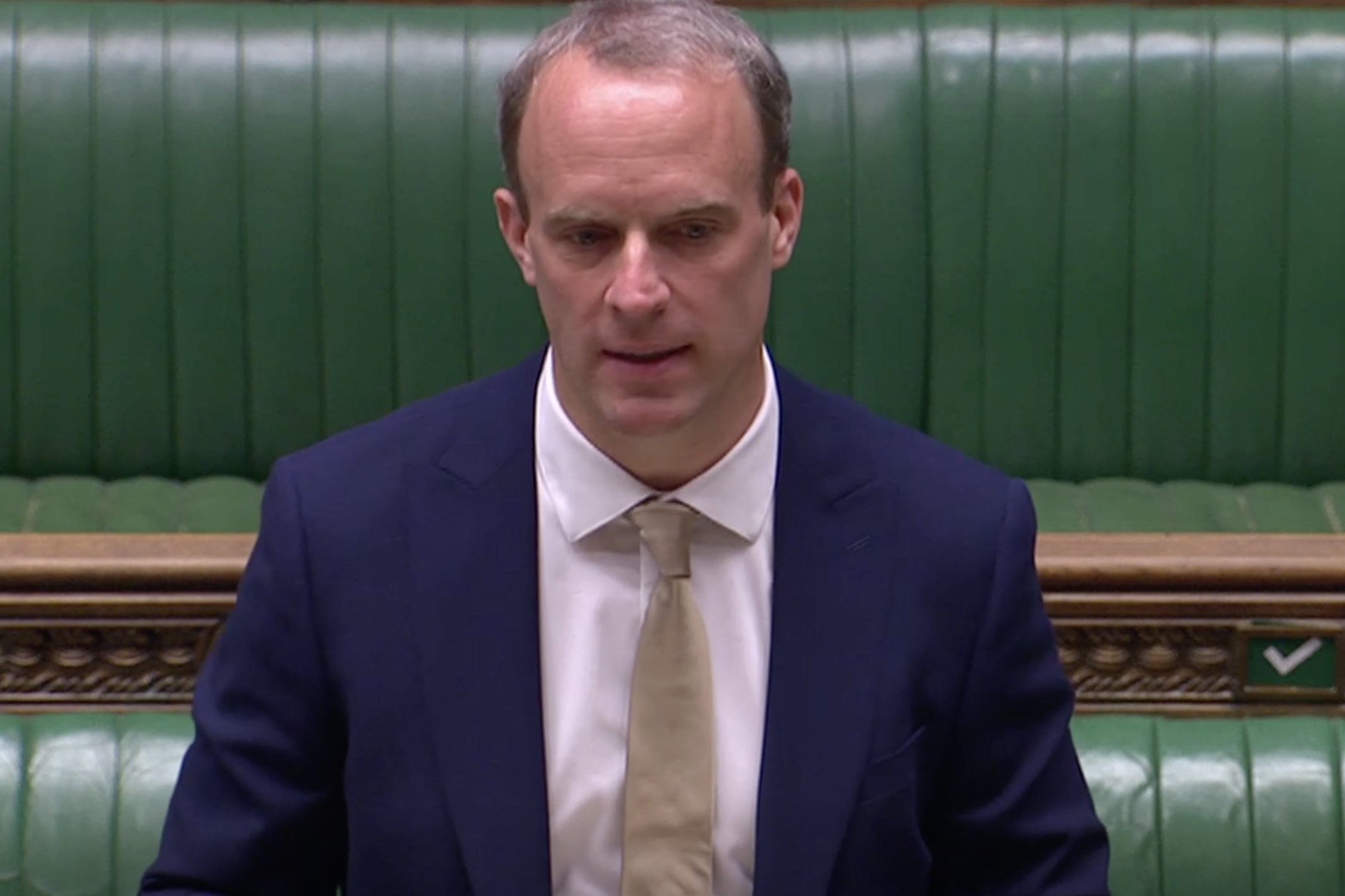 Dominic Raab has faced questions over the case in parliament