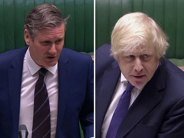 Keir Starmer and Boris Johnson clashed over the easing of the lockdown