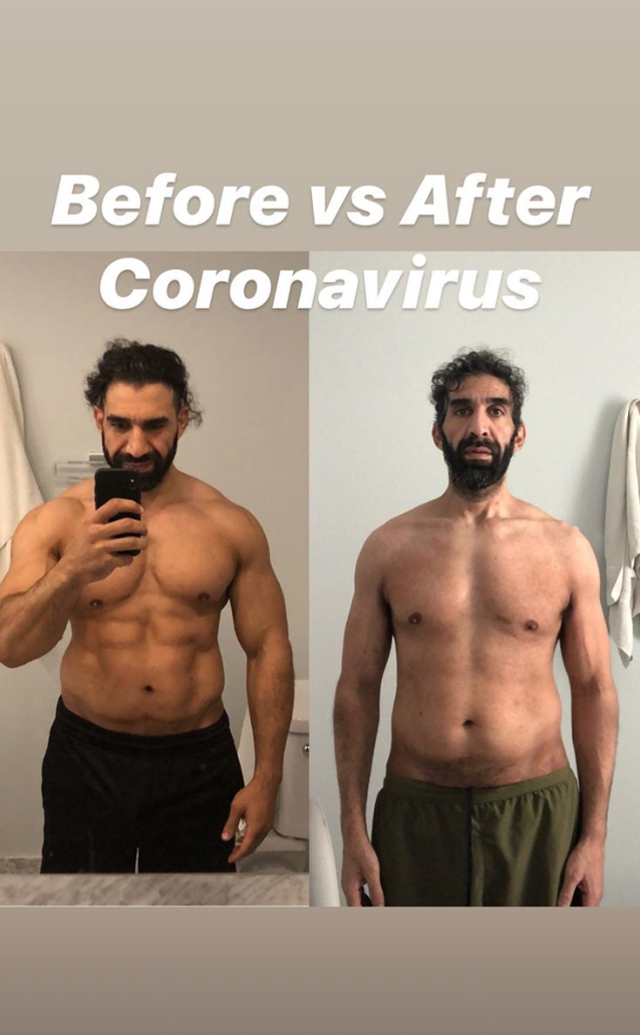 man shares before and after photos of 60lb weight loss due to coronavirus the independent the independent