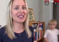 Sky News criticised for halting interview after child interruption