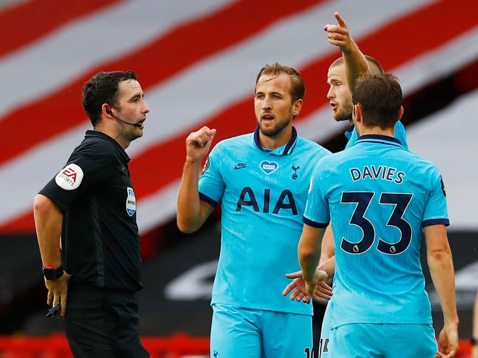 Harry Kane's goal was ruled out for an apparent handball