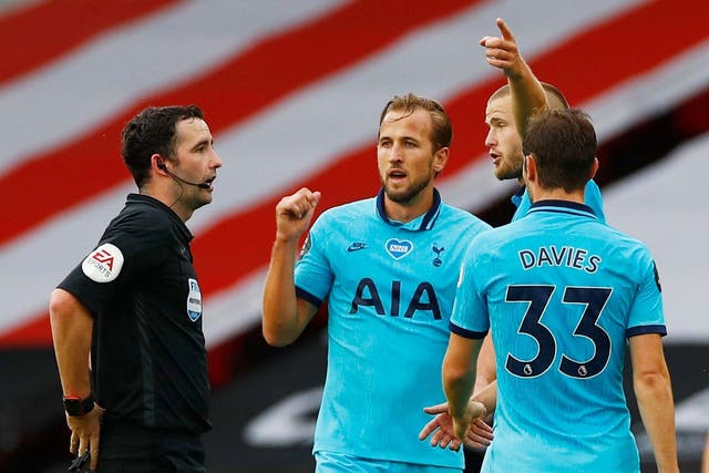 Harry Kane's goal was ruled out for an apparent handball