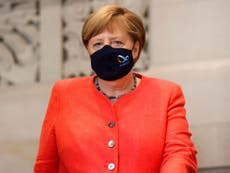 Angela Merkel seen wearing face mask in public for first time
