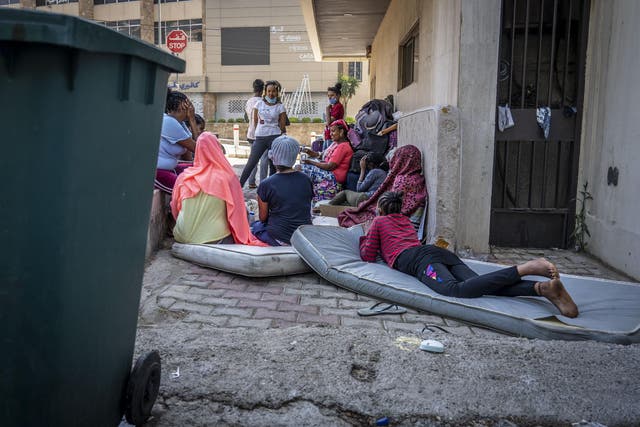Ethiopian domestic workers camp outside their embassy in Beirut after being dumped by their employers