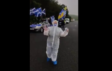 Flag-waving activists ridiculed for Scottish border ‘patrol’