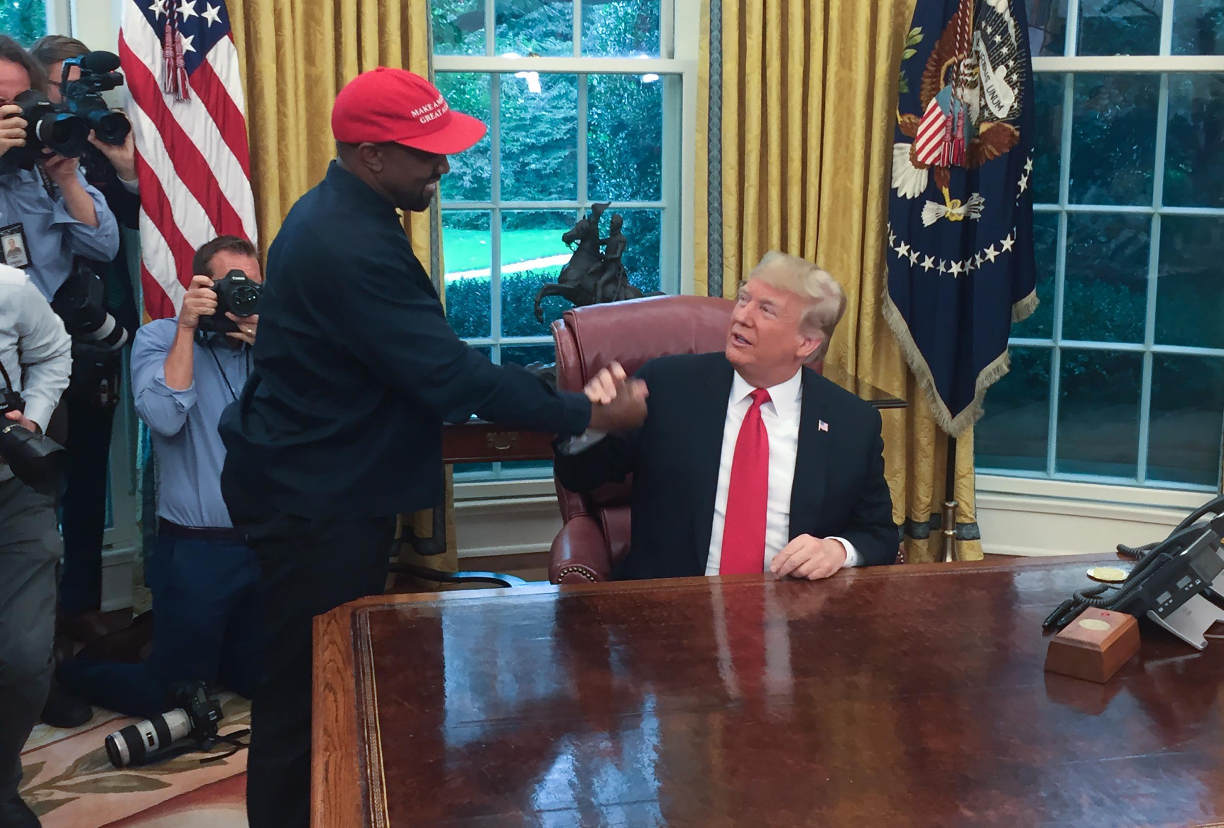 Kanye West visited Trump at the White House in October 2018 (Getty Images)