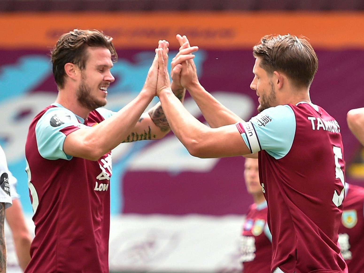 James Tarkowski celebrates giving Burnley the lead (Getty)