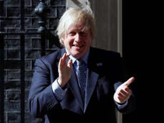 Boris Johnson leads nation in applause for NHS anniversary