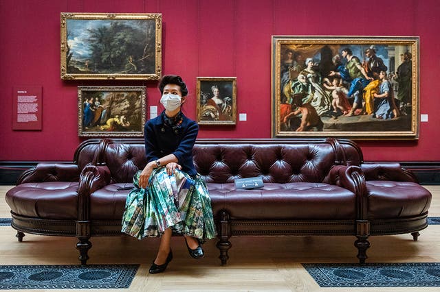 The National Gallery allowed its first visitors on Saturday