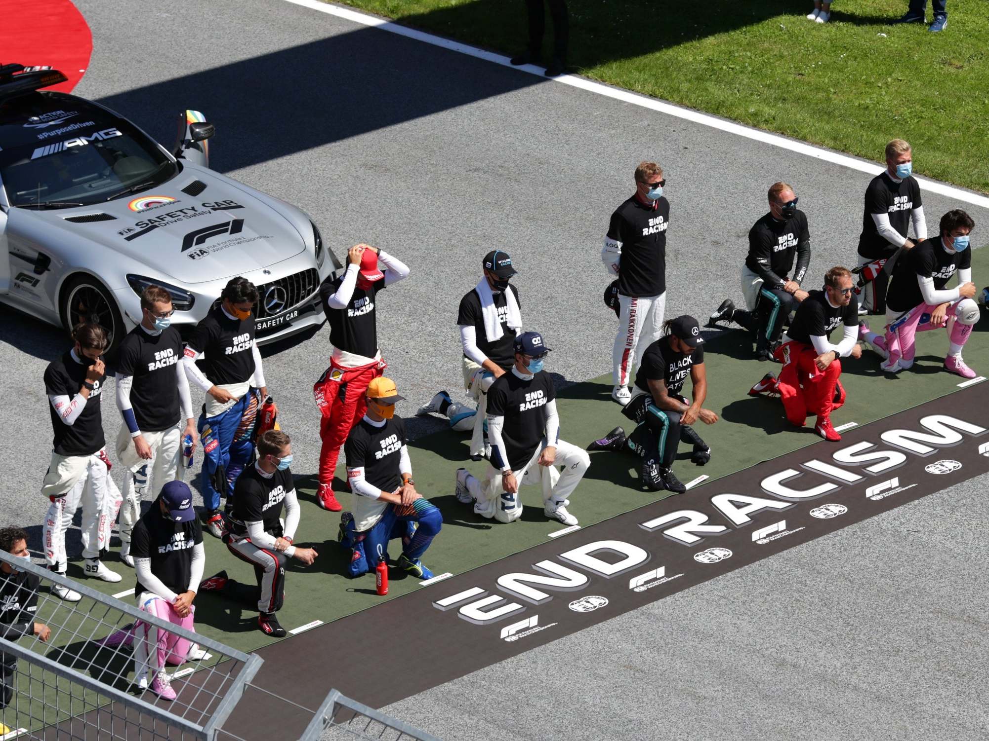 The six F1 drivers who chose not to stand made a mockery of the #WeRaceAsOne slogan